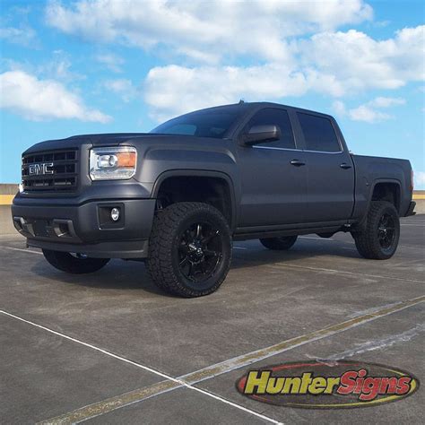 Gmc Sierra Wrapped In Arlon Upp Gunpowder Vinyl