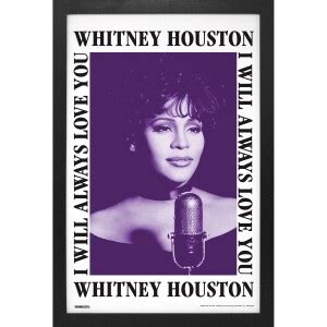 Whitney Houston I Will Always Love You X Framed Print Shop The Whitney Houston Boutique