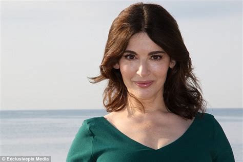 nigella lawson wears a jade green dress as she promotes new tv show in cannes daily mail online