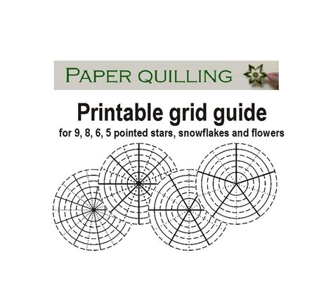 Quilling instructions paper quilling tutorial paper quilling patterns origami and quilling quilling paper craft paper crafts quilling ideas quilling christmas quilled creations. Printable quilling grid guide for 5, 6, 8, 9 pointed stars, snowflakes or flowers -instant ...