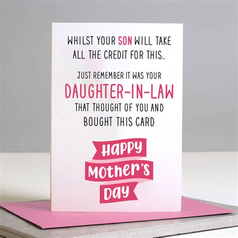 Daughter In Law Mothers Day Card