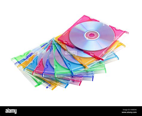 A Stack Of Colored Discs Stock Photo Alamy