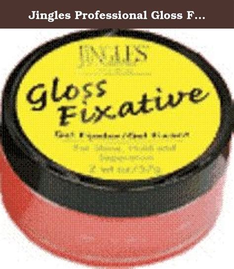 Jingles Professional Gloss Fixative Hair Styling Shine 2oz Brightens The Appearance Of Permed