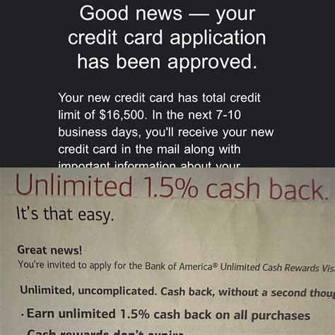 Bank of America Unlimited Cash Reward Pre-approval... - myFICO® Forums