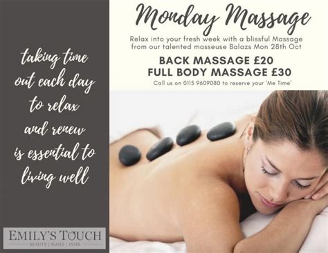 Monday Massage Beauty Salon In Mapperley Nottingham