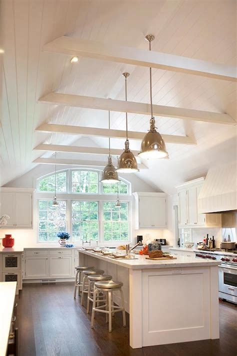 A cathedral ceiling is usually higher than other kinds of ceilings. Kitchen Cathedral Ceiling - kitchen - Smith River KItchens