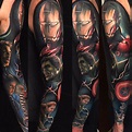 Complete Marvel Avengers Sleeve Tattoo | Marvel tattoos, Marvel tattoo ...