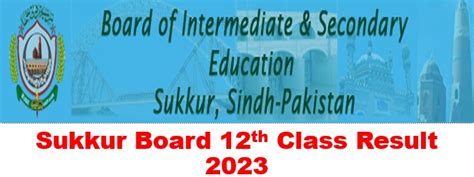 Sukkur Board 12th Class Result 2023 Announced Check Now