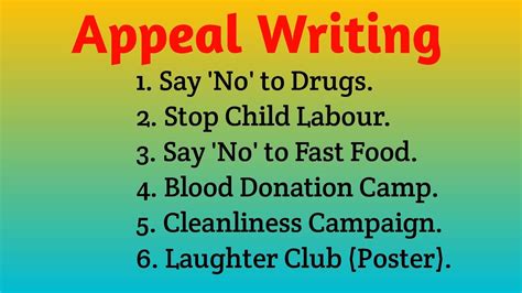Appeal Writing Examples Of Appeal Writing Skills 11th And 12 Th