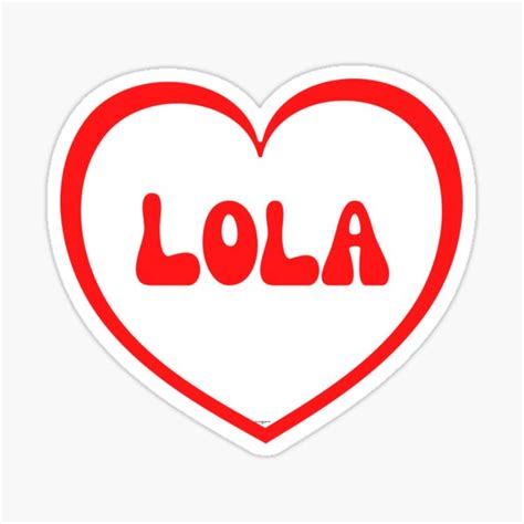 Lola Cool Rare Girls Name Design Sticker For Sale By Mimsymakes