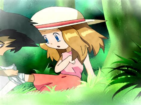 Pokemon Xy Anime Ash And Serena By Minorkrama On Deviantart