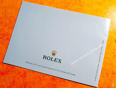 Vintage Genuine 2007 Rolex Explorer I & II Watches Owners Manual ...