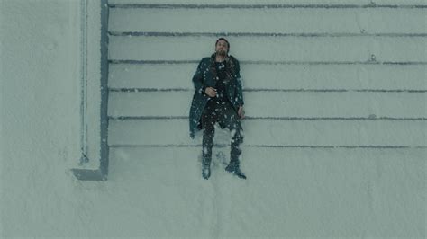 Blade Runner Blade Runner 2049 Snow Winter Stairs Movies Men Actor Ryan Gosling Lying Down