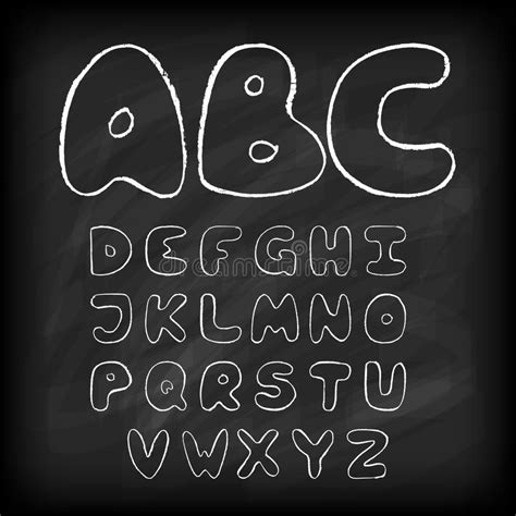 Alphabet On Chalkboard Stock Vector Illustration Of Education 59301251