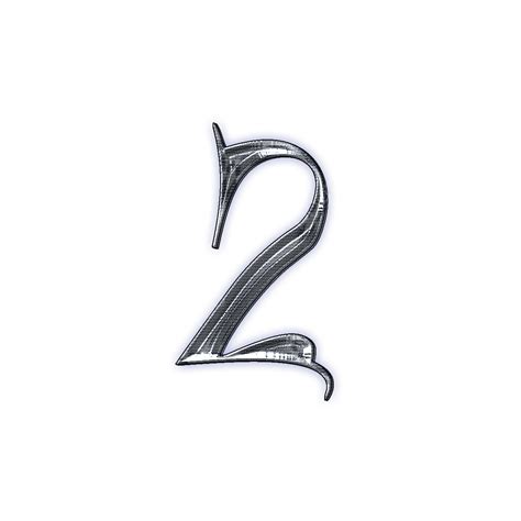 Number Two Hd Transparent Number Two Metallic Effect Number 3d Text