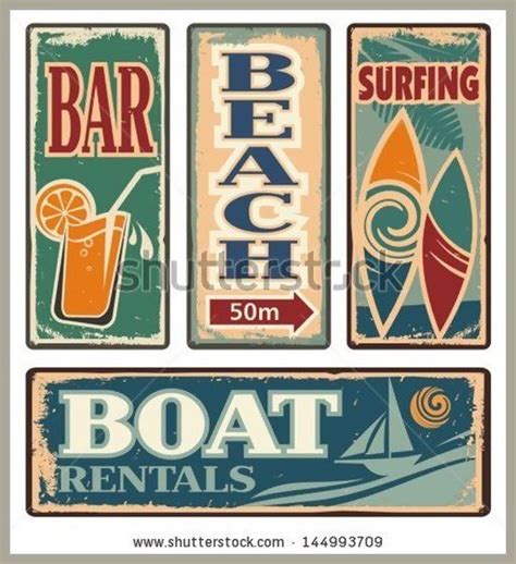Vintage Beach Posters Vintage Signs Beach Images Holiday Signs