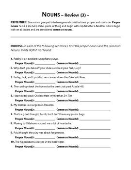 These worksheets for grade 8 english grammar, class assignments and practice. Proper and Common Nouns. Free Grade 7-8 ELA Lesson with ...