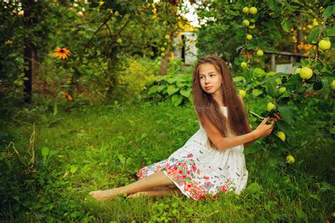 Teen Girl In Garden Summer High Quality People Images Creative Market