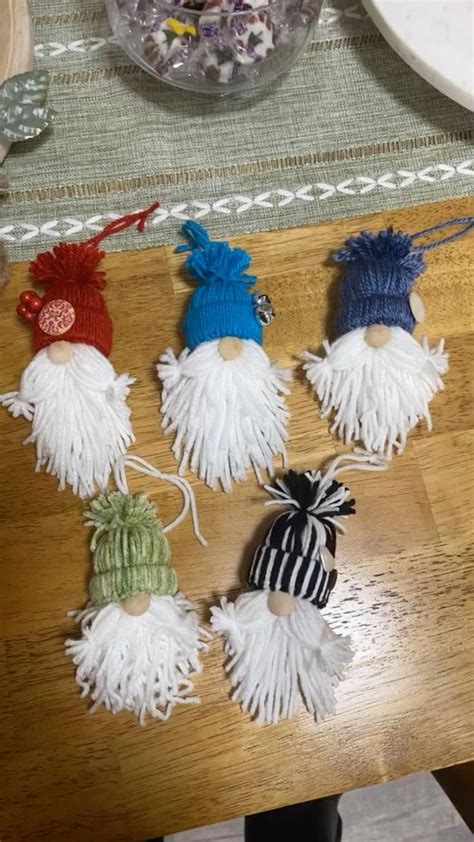 Yarn Gnomes Handmade Christmas Crafts Christmas Ornament Crafts