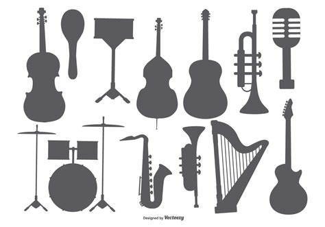 Music Instrument Shape Collection Download Free Vector Art Stock