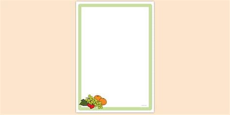 Free Simple Blank Fruit Page Border Twinkl Page Border