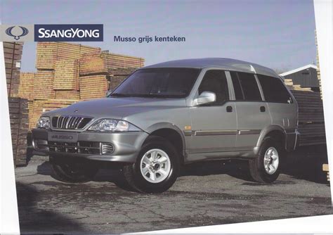 Ssangyong Musso Van Version Dutch Car Sales Brochures Specialist