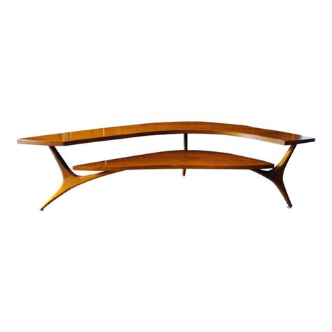 The coffee table is an important piece of furniture in the living room. Mid Century Modern Walnut Boomerang Coffee Table 1960's ...