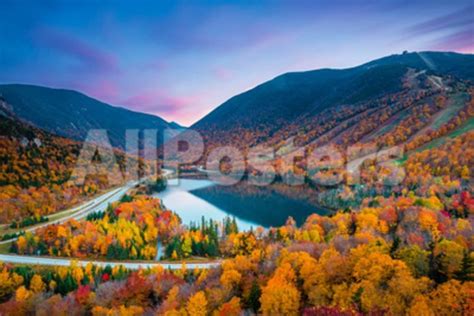 Fall Colours In Franconia Notch State Park White Mountain National