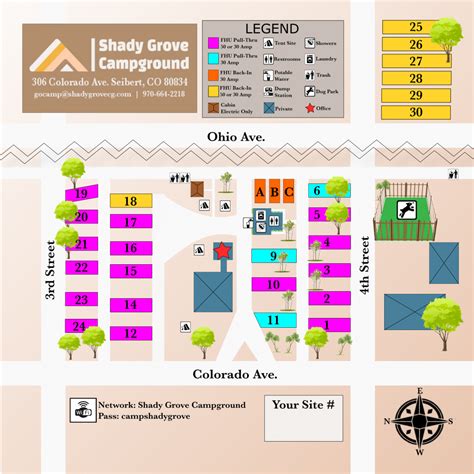 Camp Map Shady Grove Campground