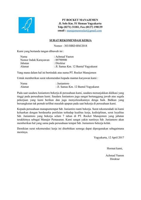 Contoh Surat Rekomendasi Untuk Promosi Jabatan - Delinewstv