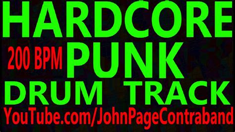 Hardcore Punk Drum Backing Track 200 Bpm Drums Only Free Youtube
