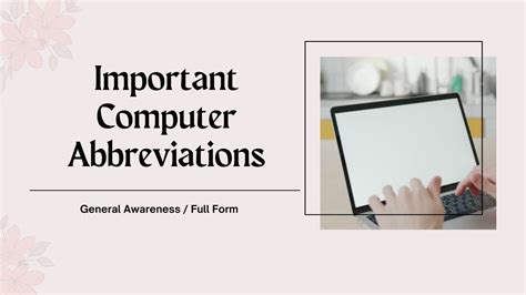Abbreviations In Computer Computer Abbreviations Full Form Most
