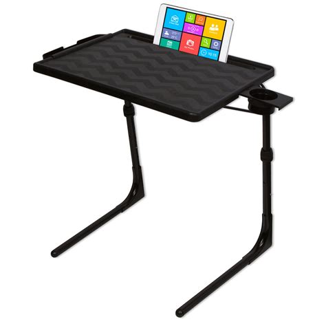Table Mate Ii Pro Tv Tray And Cup Holder Folding Table Black