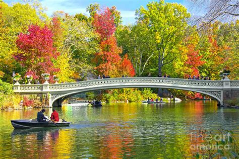 Autumn At Bow Bridge Central Park Photograph By Regina Geoghan Fine