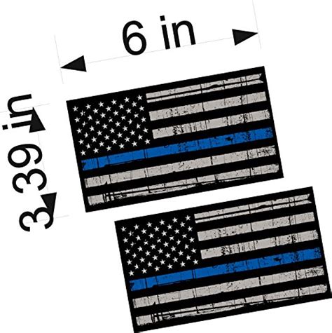 Buy 6 Tattered Police Officer Thin Blue Line Reflective American Flag