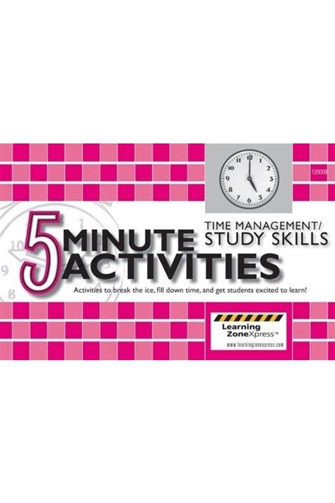 5 Minute Time Management And Study Skills Activities Grades 6 12