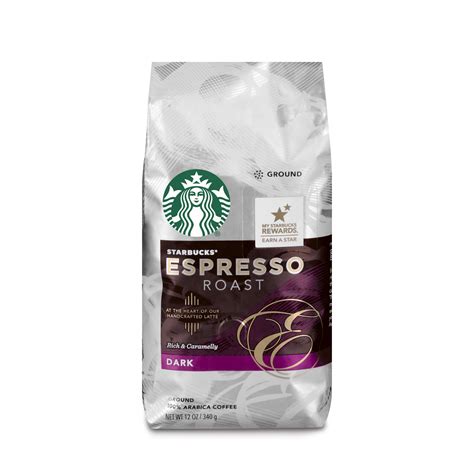Starbucks Espresso Roast Dark Roast Ground Coffee Ounce Bag Walmart Com