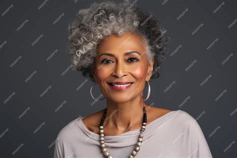 premium ai image portrait of a mature black woman