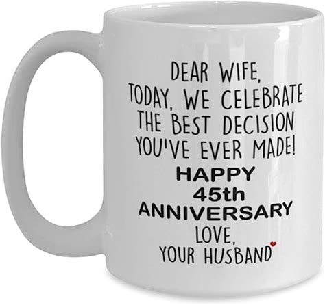 45th Anniversary For Wife 45 Year Wedding Anniversary