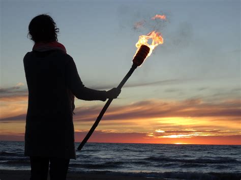 Handmade Torchtraditional Fire Torchmedieval Wooden Etsy