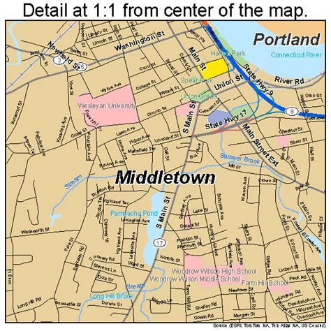 Middletown Connecticut Street Map 0947290