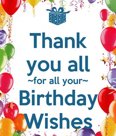 Thank You All ~for All Your~ Birthday Wishes Poster