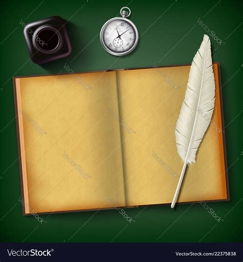Blank Old Diary For Writing Royalty Free Vector Image