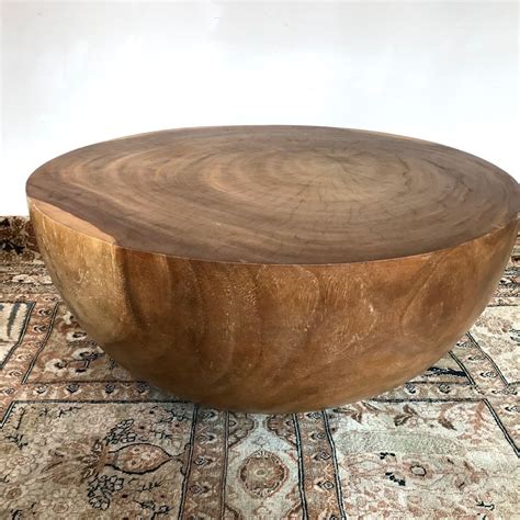 Details Of Solid Wood Half Sphere Coffee Table Shophousingworks Round W
