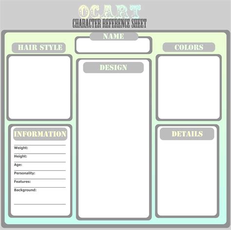 Oc Reference Sheet Template