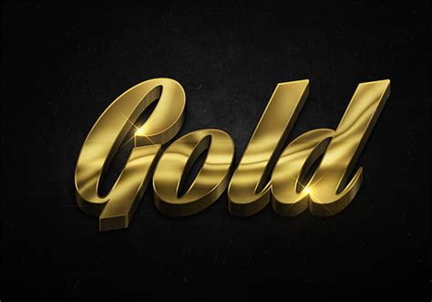 87 3d Shiny Gold Text Effects Preview Psd Vector Uidownload