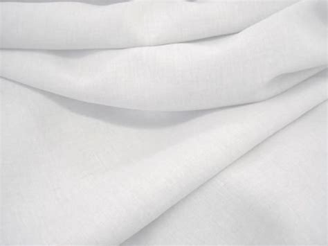 100 White Pure Linen Fabric 57 Wide