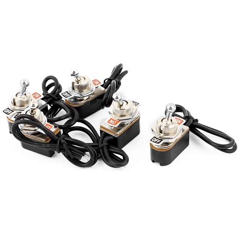 Buy Uxcell 5 Pcs 250vac 3a 125vac 6a Spst On Off 2 Positions Self