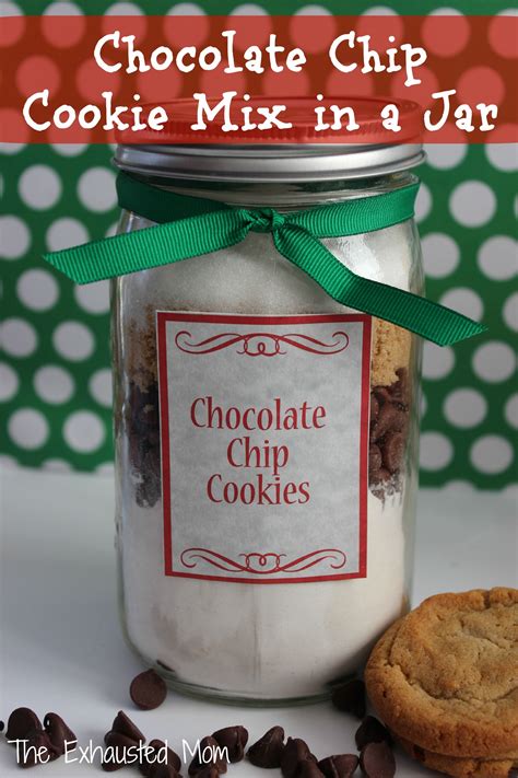 Chocolate Chip Cookie Mix In A Jar The Exhausted Mom Chocolate Chip