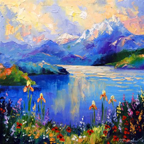 Картина Цветы на берегу горы Ольга Дарчук Jose Art Gallery